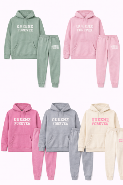 QUEENZ FOREVER Varsity Hoodie Set
