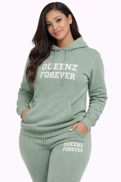 QUEENZ FOREVER Varsity Hoodie Set