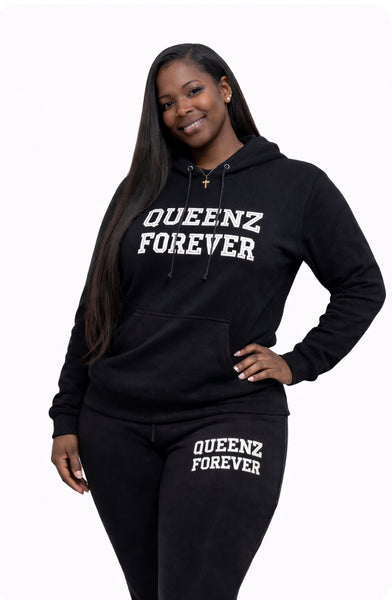 QUEENZ FOREVER VARSITY HOODIE SET