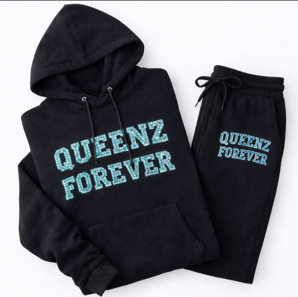 QUEENZ FOREVER Signature Diamond Hoodie Set