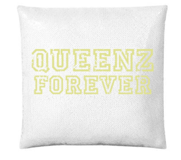 QUEENZ FOREVER SIGNATURE FLIP SEQUIN PILLOW