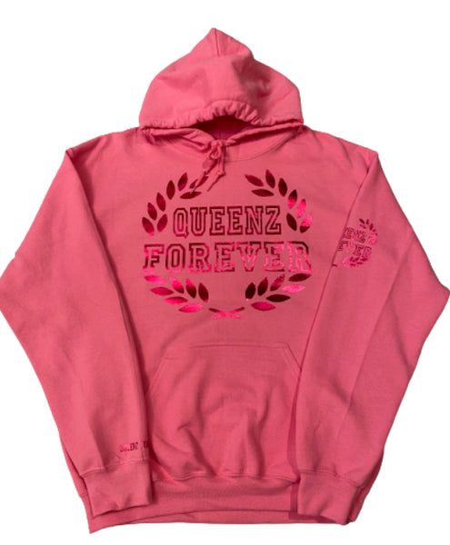 QUEENZ FOREVER HALO PINK GLAM HOODIE