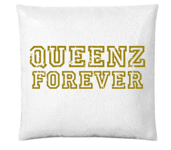 QUEENZ FOREVER SIGNATURE FLIP SEQUIN PILLOW