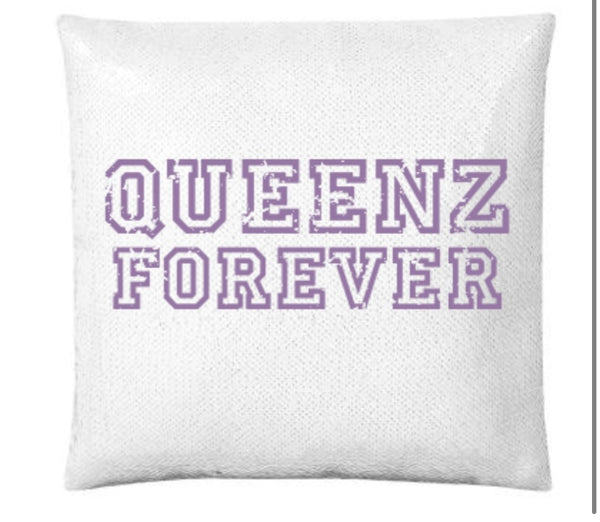 QUEENZ FOREVER SIGNATURE FLIP SEQUIN PILLOW